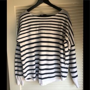 French Connection Striped Boatneck Dolman Sweater